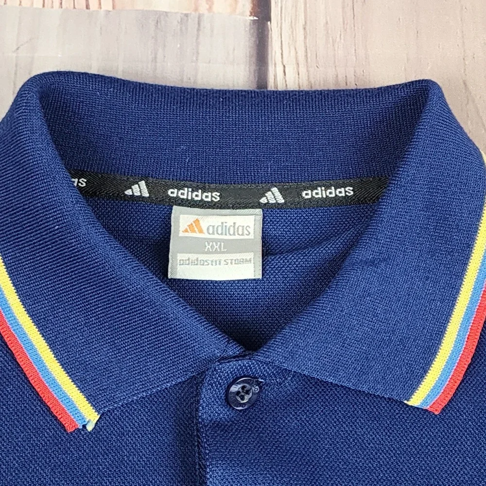 Adidas Fit Storm Polo Shirt Mens XXL‎ FIFA World Cup Brasil 2014 Columbia Flag